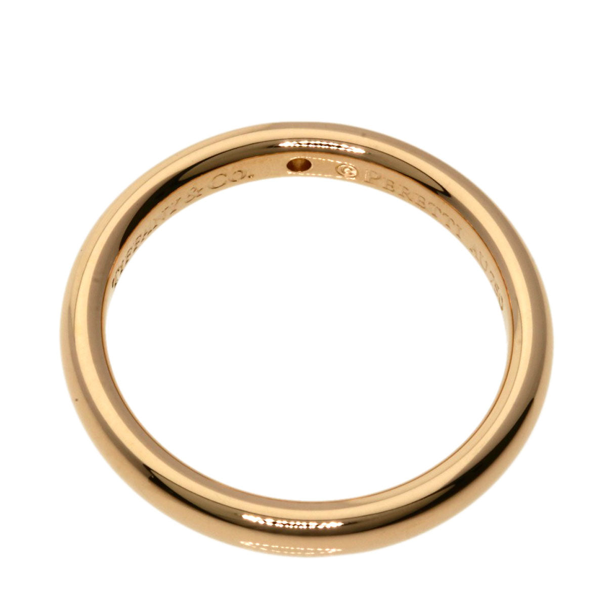 TIFFANY&Co. Stacking Band 1P Diamond Ring K18 Pink Gold Ladies [Used]