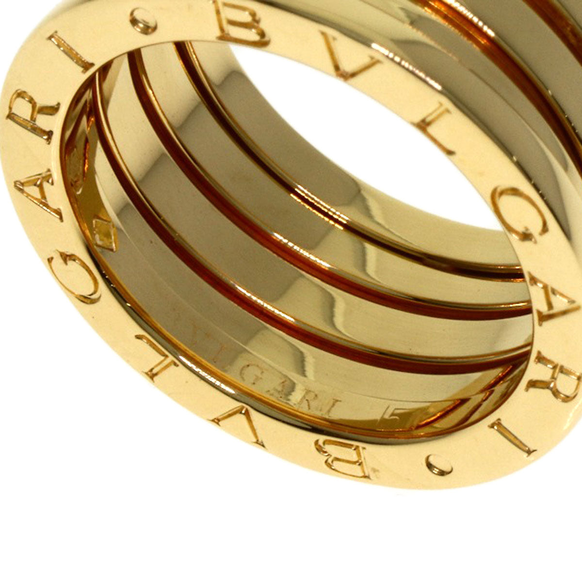 BVLGARI B.zero1 4 band #51 Ring K18 Yellow Gold Ladies [Used]
