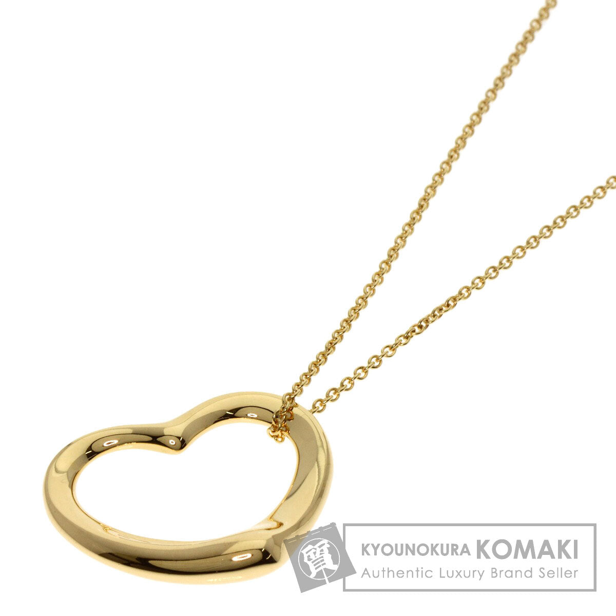 TIFFANY&Co. Open heart Necklace K18 Yellow Gold Ladies [Used]