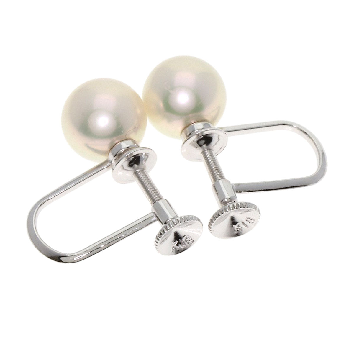 MIKIMOTO Akoya pearl Pearl Earring K18 White Gold Ladies [Used]