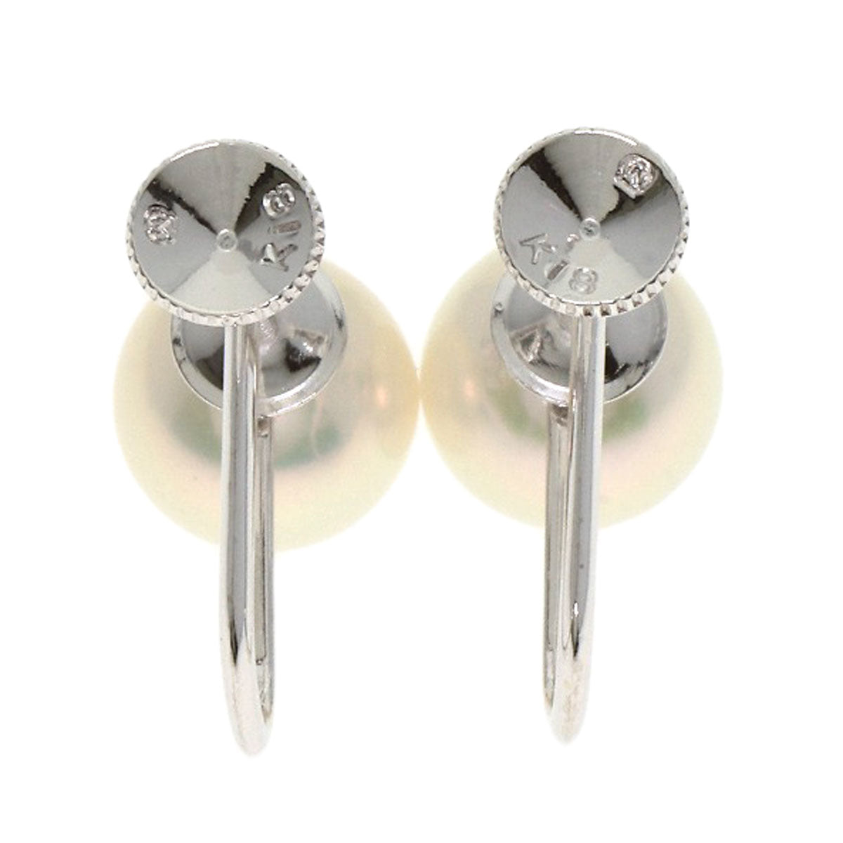 MIKIMOTO Akoya pearl Pearl Earring K18 White Gold Ladies [Used]