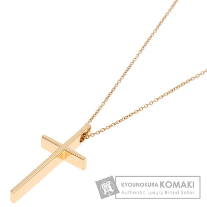 TIFFANY&Co. cross Necklace K18 Pink Gold Ladies [Used]