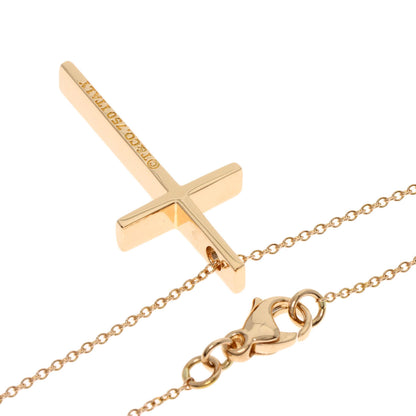 TIFFANY&Co. cross Necklace K18 Pink Gold Ladies [Used]