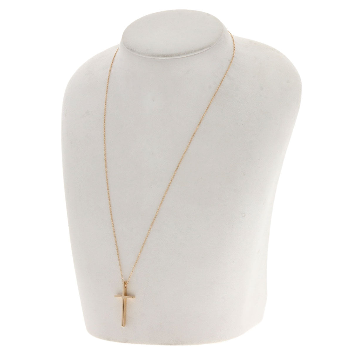 TIFFANY&Co. cross Necklace K18 Pink Gold Ladies [Used]