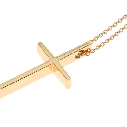 TIFFANY&Co. cross Necklace K18 Pink Gold Ladies [Used]