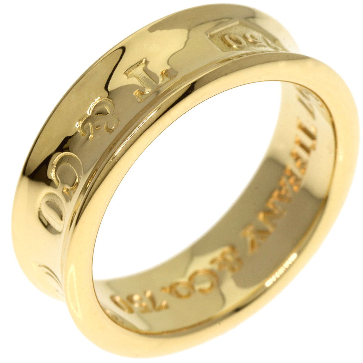 TIFFANY&Co. 1837 Ring K18 Yellow Gold Ladies [Used]