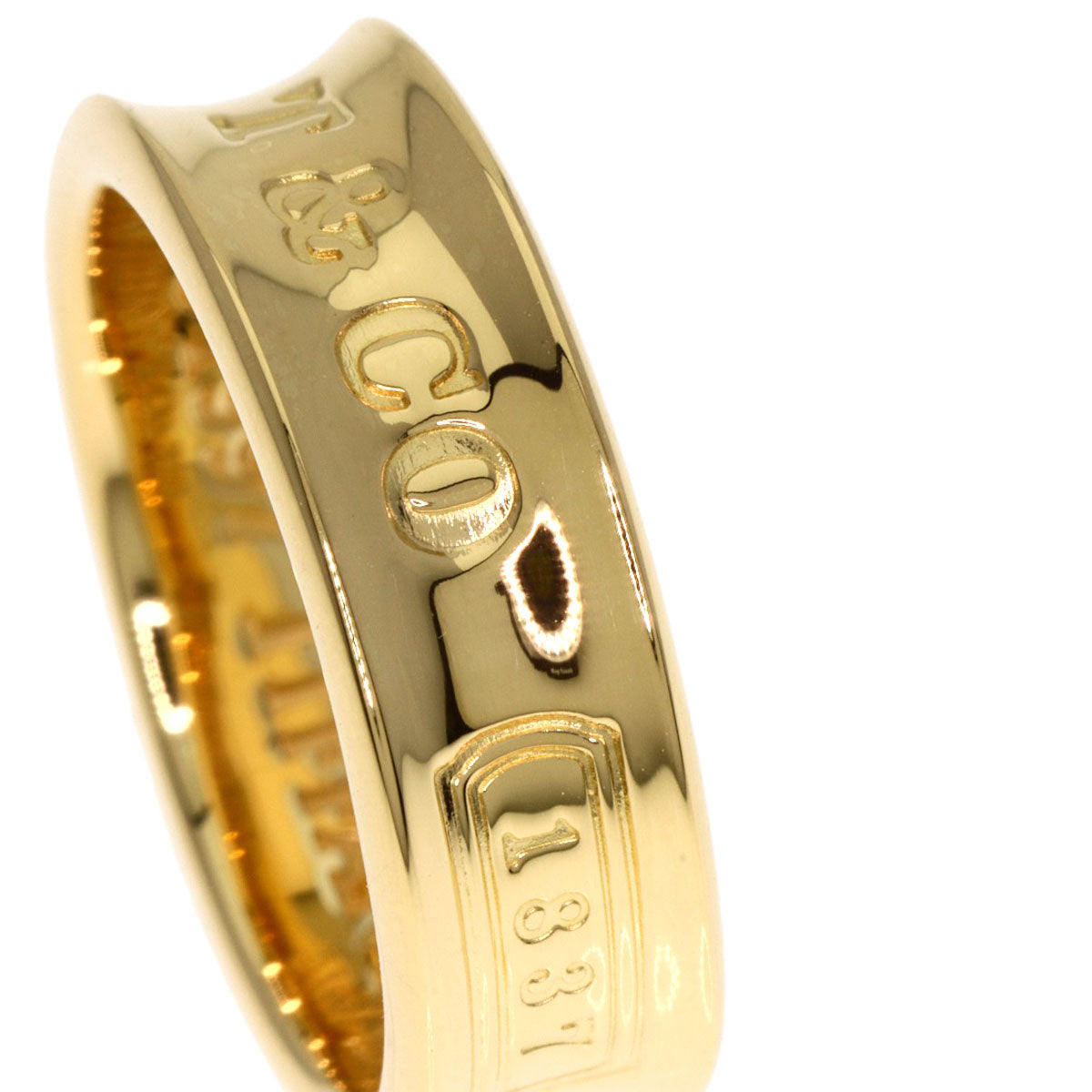 TIFFANY&Co. 1837 Ring K18 Yellow Gold Ladies [Used]