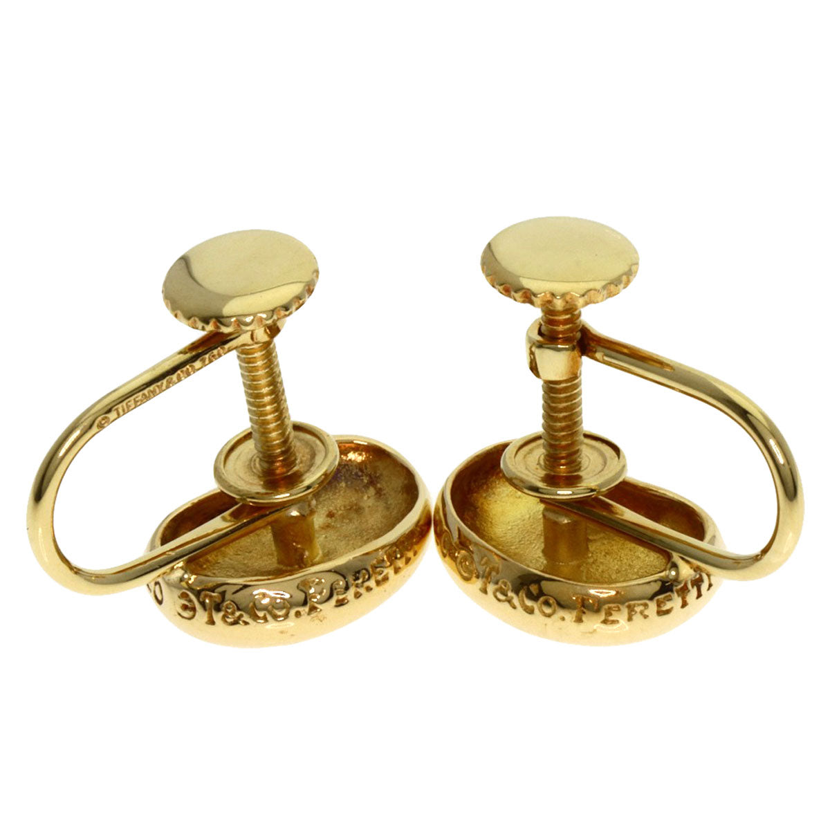 TIFFANY&Co. Bean Earring K18 Yellow Gold Ladies [Used]