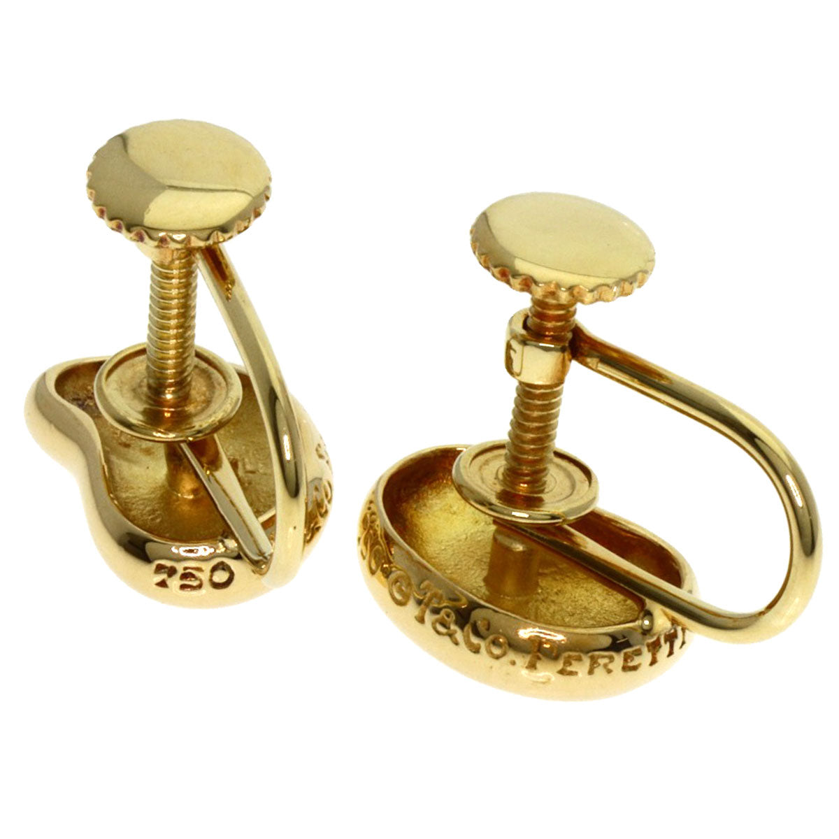 TIFFANY&Co. Bean Earring K18 Yellow Gold Ladies [Used]