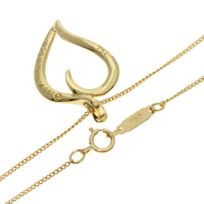 TIFFANY&Co. Leaf heart Necklace K18 Yellow Gold Ladies [Used]