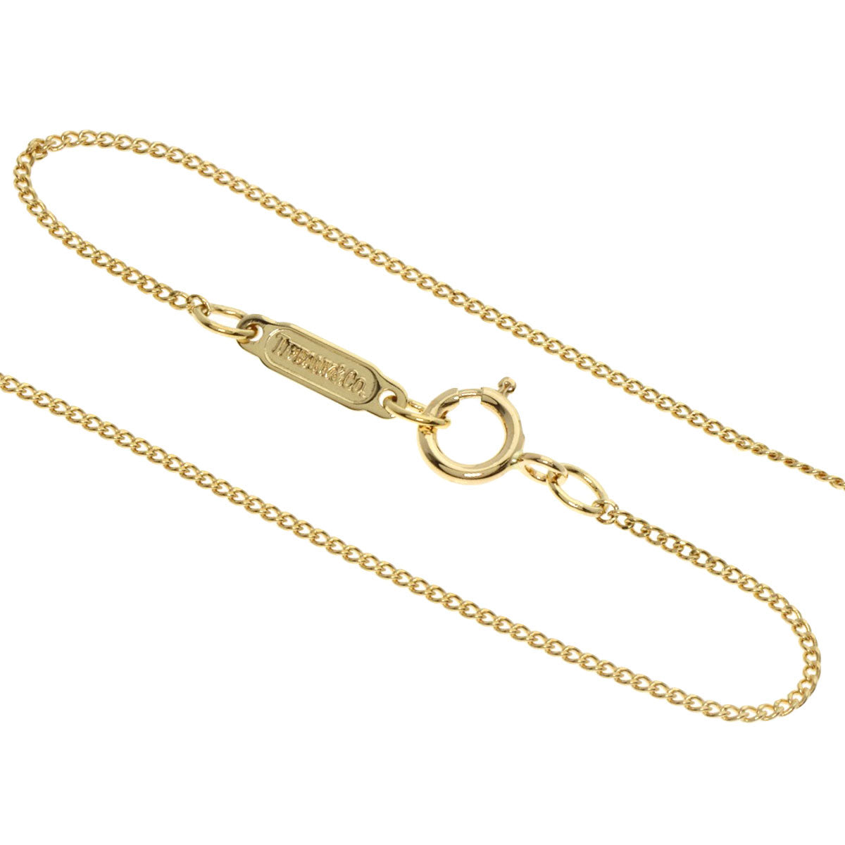 TIFFANY&Co. Leaf heart Necklace K18 Yellow Gold Ladies [Used]