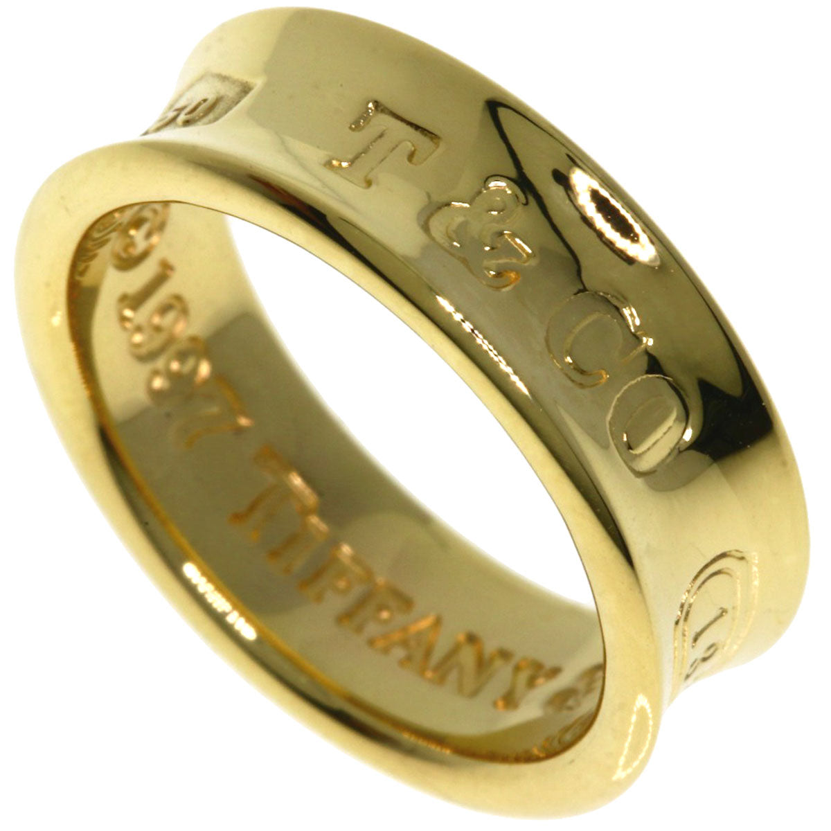 TIFFANY&Co. 1837 Ring K18 Yellow Gold Ladies [Used]