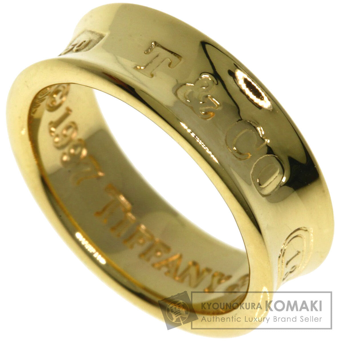 TIFFANY&Co. 1837 Ring K18 Yellow Gold Ladies [Used]