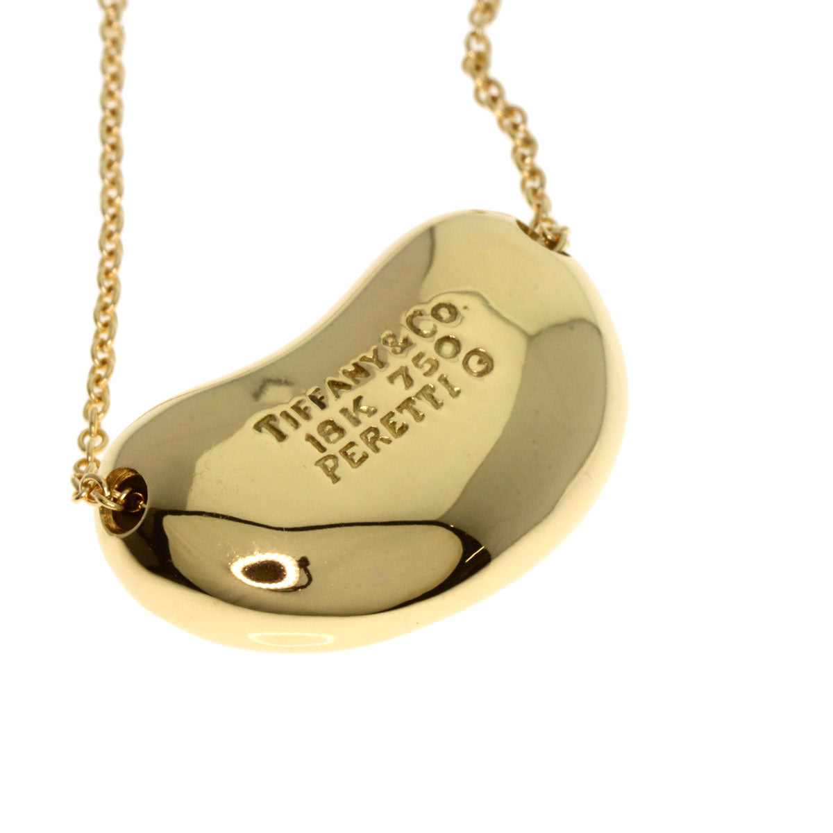 TIFFANY&Co. Bean Necklace K18 Yellow Gold Ladies [Used]