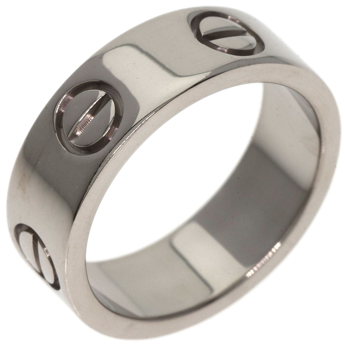 CARTIER love ring #47 Ring K18 White Gold Ladies [Used]