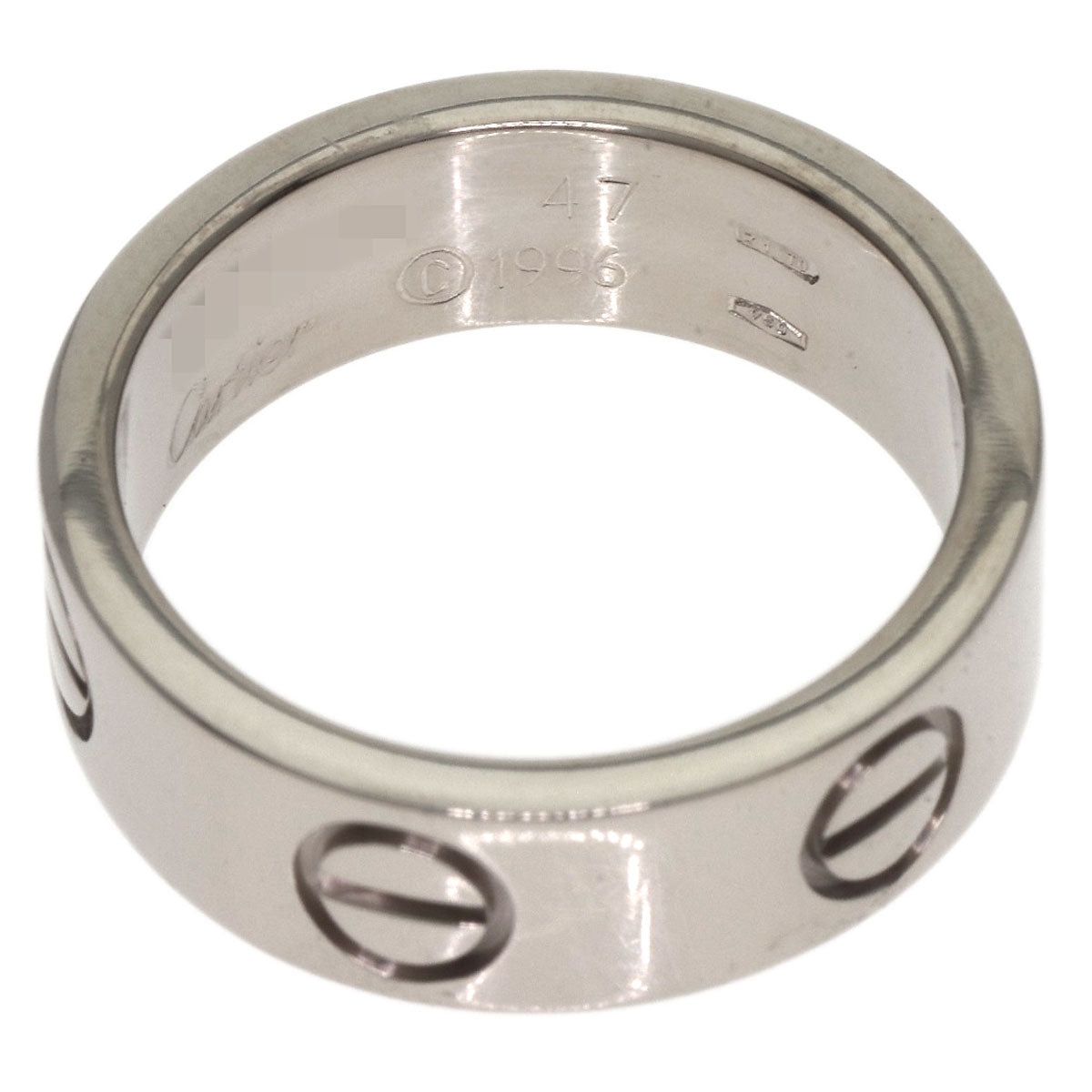 CARTIER love ring #47 Ring K18 White Gold Ladies [Used]