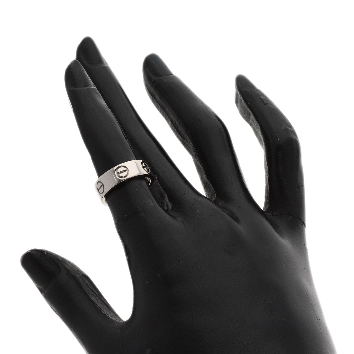 CARTIER love ring #47 Ring K18 White Gold Ladies [Used]