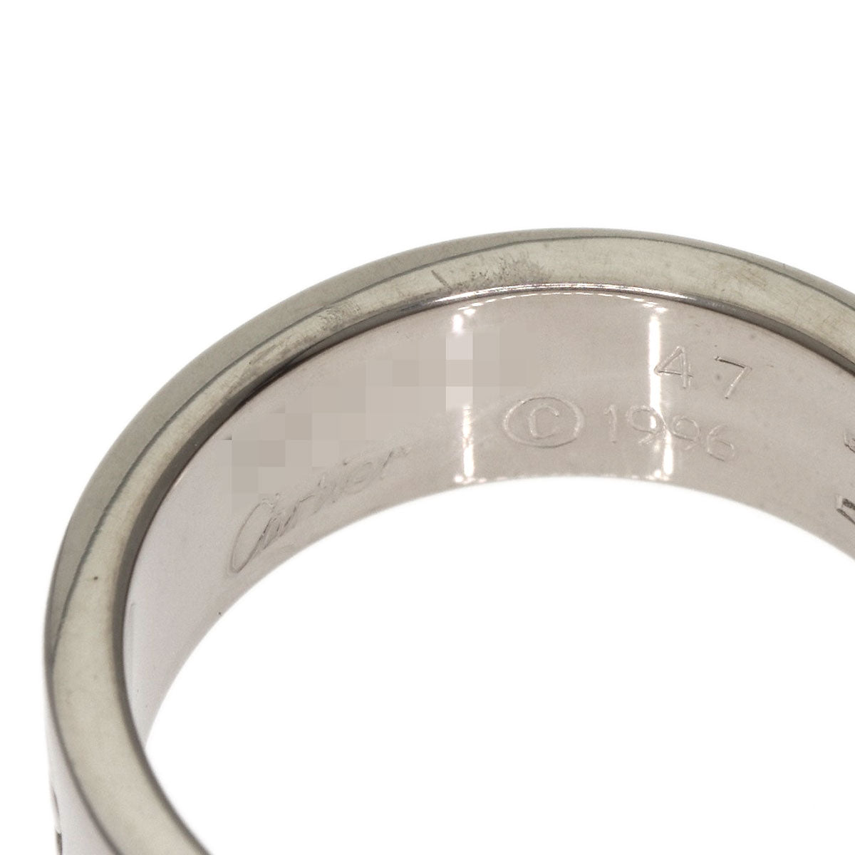 CARTIER love ring #47 Ring K18 White Gold Ladies [Used]