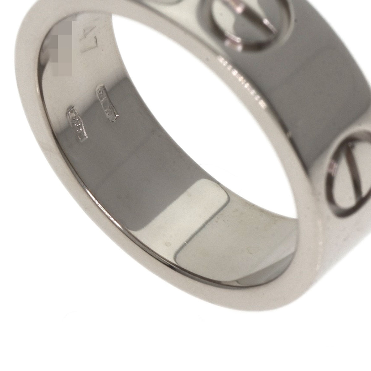 CARTIER love ring #47 Ring K18 White Gold Ladies [Used]