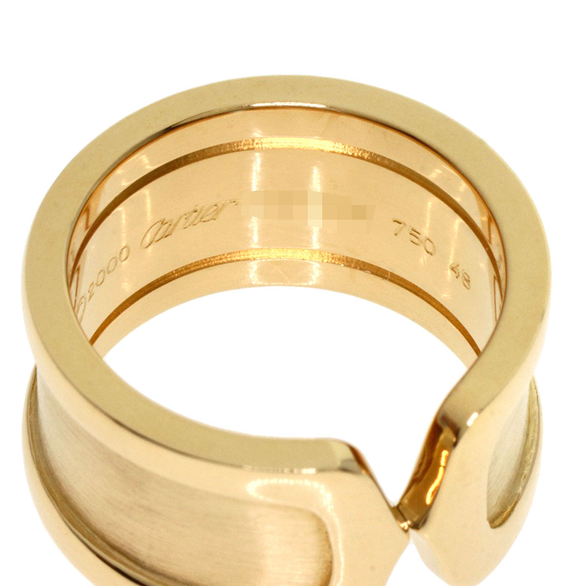 CARTIER C2 LM #48 Ring K18 Yellow Gold Ladies [Used]