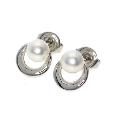 MIKIMOTO Akoya pearl Pearl earring K18 White Gold Ladies [Used]