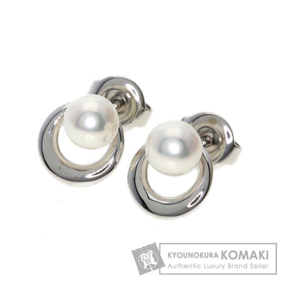 MIKIMOTO Akoya pearl Pearl earring K18 White Gold Ladies [Used]