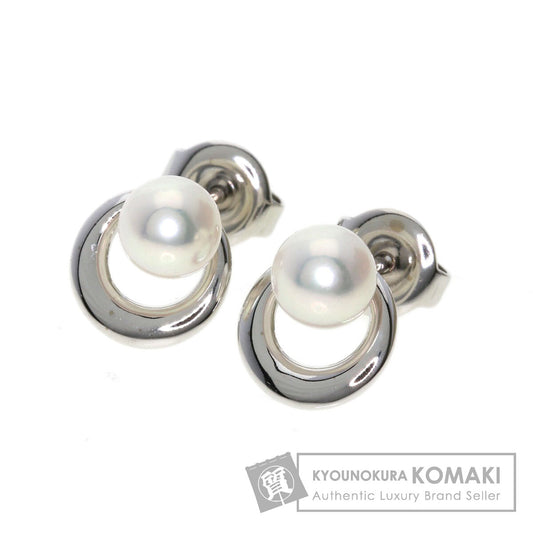 MIKIMOTO Akoya pearl Pearl earring K18 White Gold Ladies [Used]
