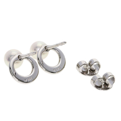 MIKIMOTO Akoya pearl Pearl earring K18 White Gold Ladies [Used]