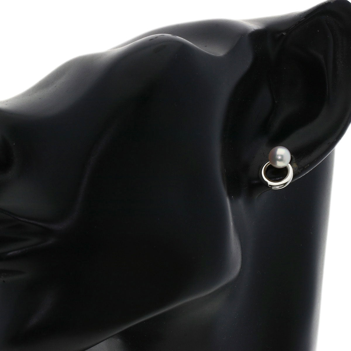 MIKIMOTO Akoya pearl Pearl earring K18 White Gold Ladies [Used]