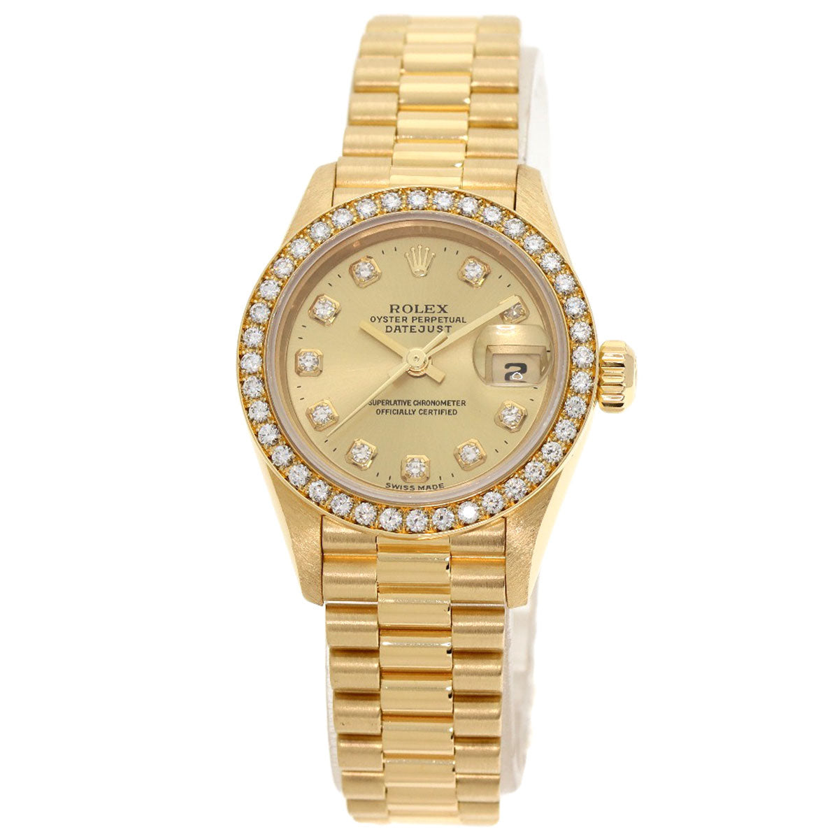 ROLEX DATEJUST 10P Diamond Watches 69138G K18 Yellow Gold/18K Yellow Gold Ladies