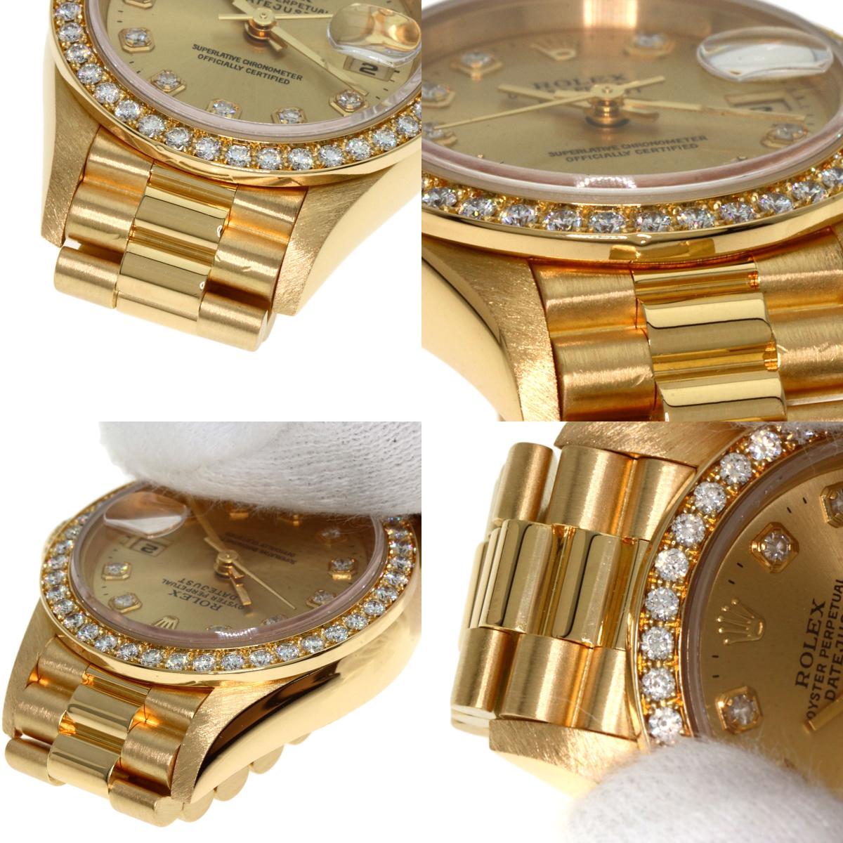 ROLEX DATEJUST 10P Diamond Watches 69138G K18 Yellow Gold/18K Yellow Gold Ladies