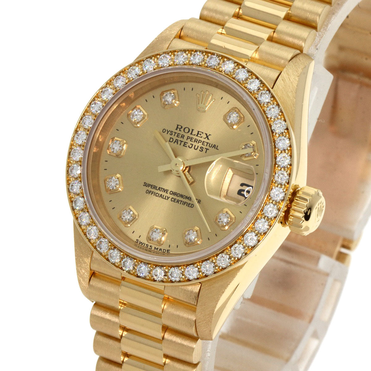 ROLEX DATEJUST 10P Diamond Watches 69138G K18 Yellow Gold/18K Yellow Gold Ladies