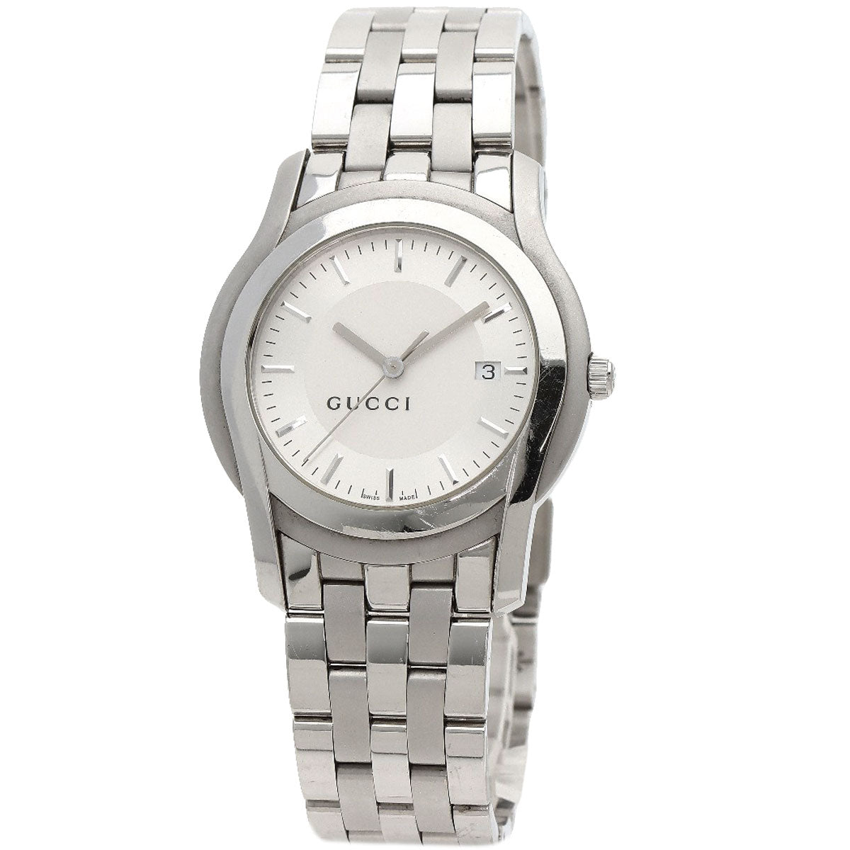 GUCCI Round face Watches 5500XL Stainless Steel/Stainless Steel mens