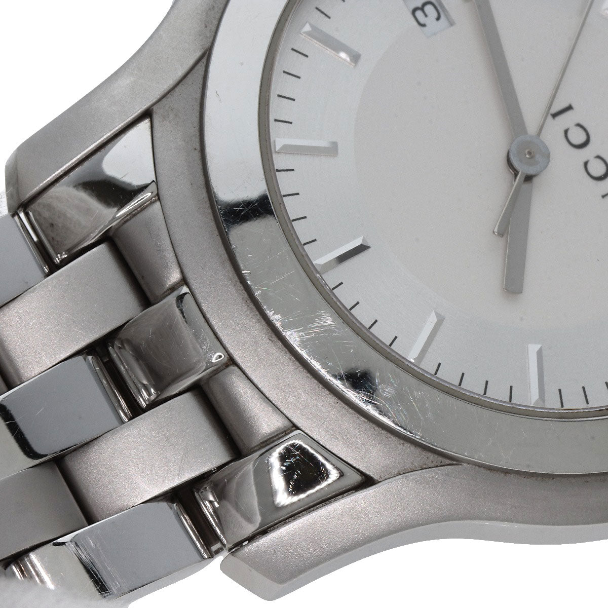 GUCCI Round face Watches 5500XL Stainless Steel/Stainless Steel mens