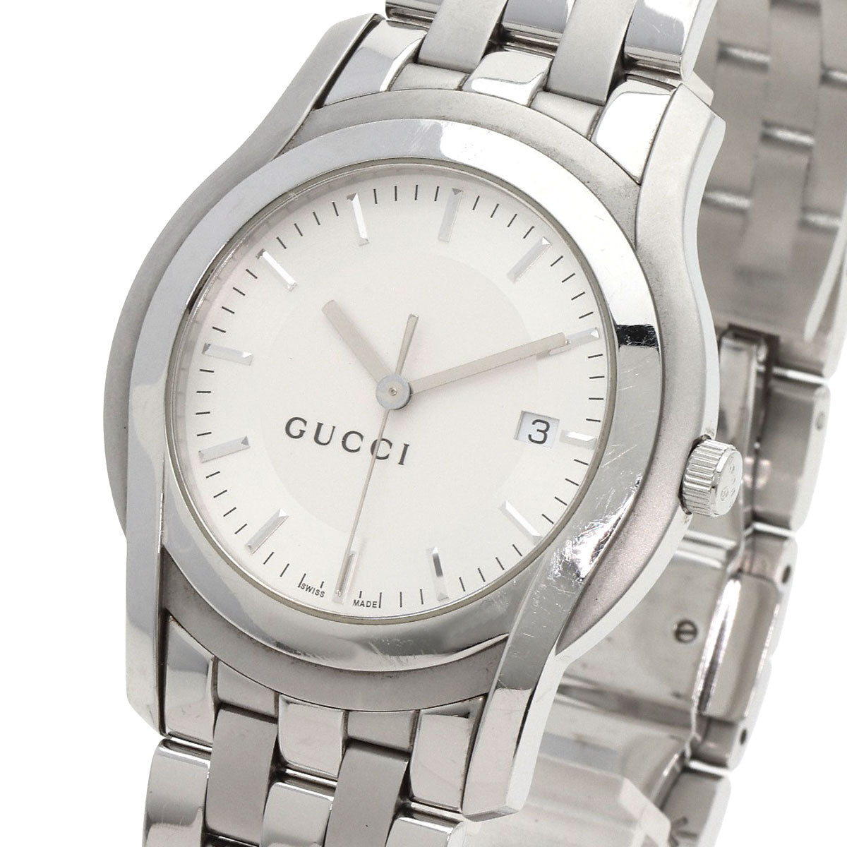 GUCCI Round face Watches 5500XL Stainless Steel/Stainless Steel mens
