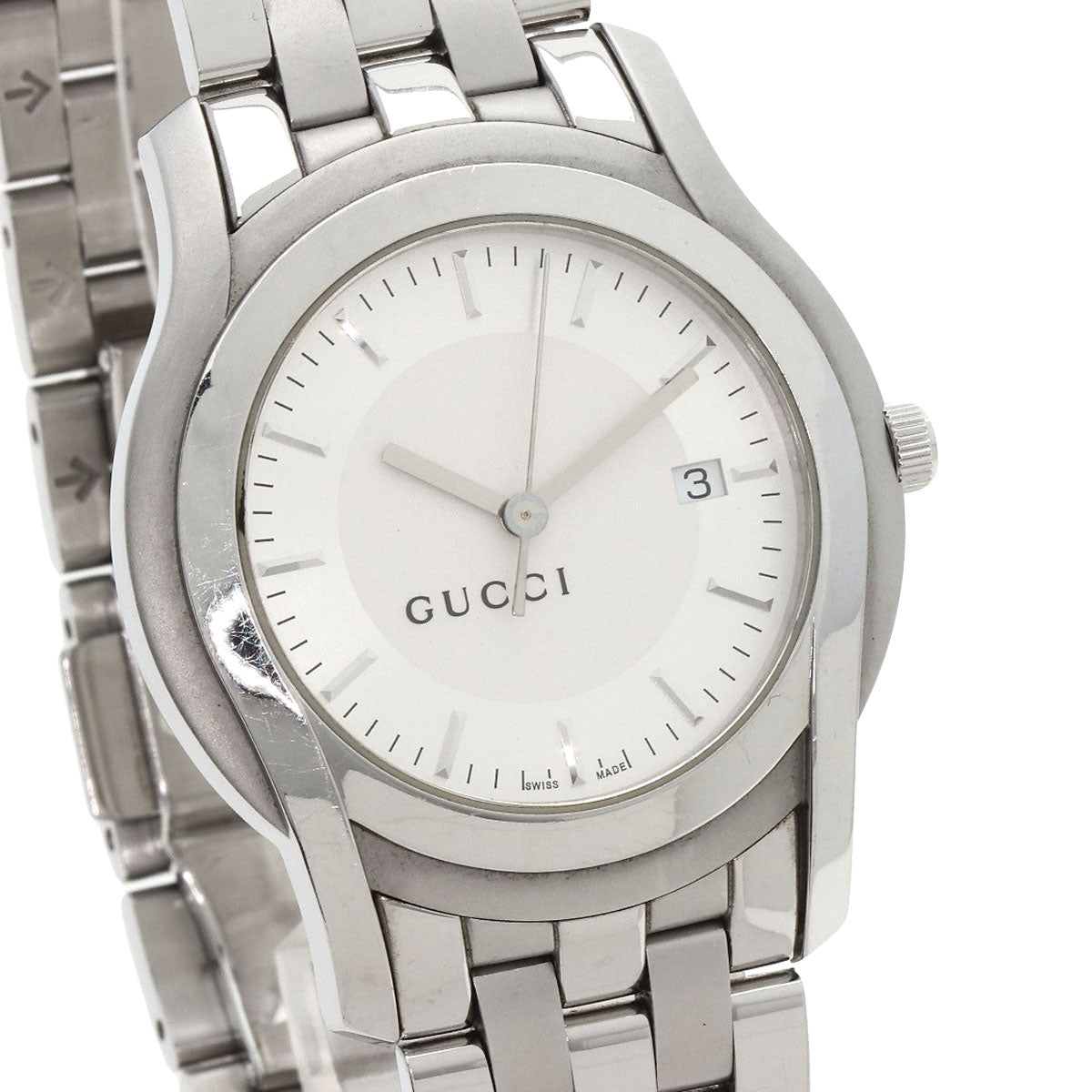 GUCCI Round face Watches 5500XL Stainless Steel/Stainless Steel mens