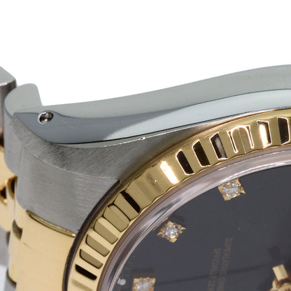 ROLEX DATEJUST 10P Diamond Watches 16233G Stainless Steel/SSxK18YG mens