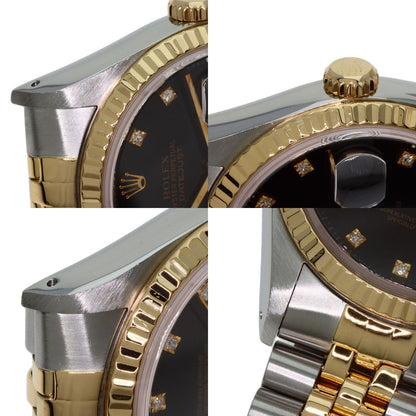 ROLEX DATEJUST 10P Diamond Watches 16233G Stainless Steel/SSxK18YG mens
