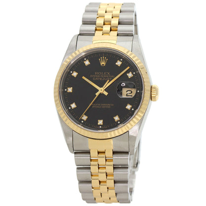 ROLEX DATEJUST 10P Diamond Watches 16233G Stainless Steel/SSxK18YG mens
