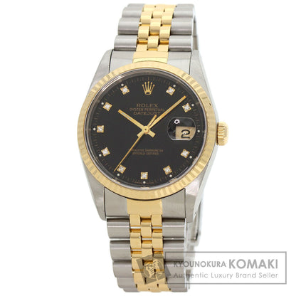 ROLEX DATEJUST 10P Diamond Watches 16233G Stainless Steel/SSxK18YG mens