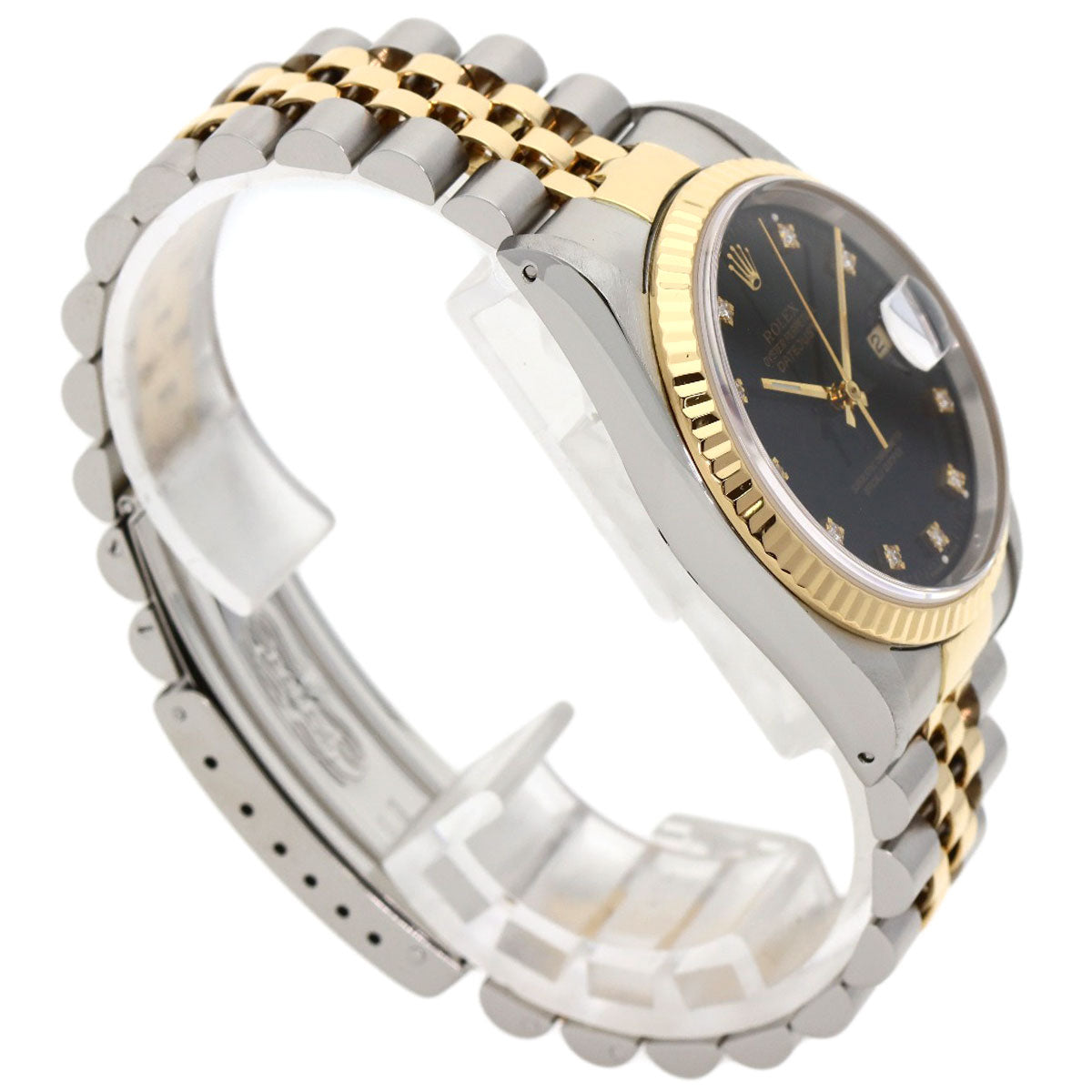 ROLEX DATEJUST 10P Diamond Watches 16233G Stainless Steel/SSxK18YG mens