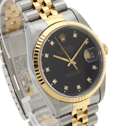 ROLEX DATEJUST 10P Diamond Watches 16233G Stainless Steel/SSxK18YG mens