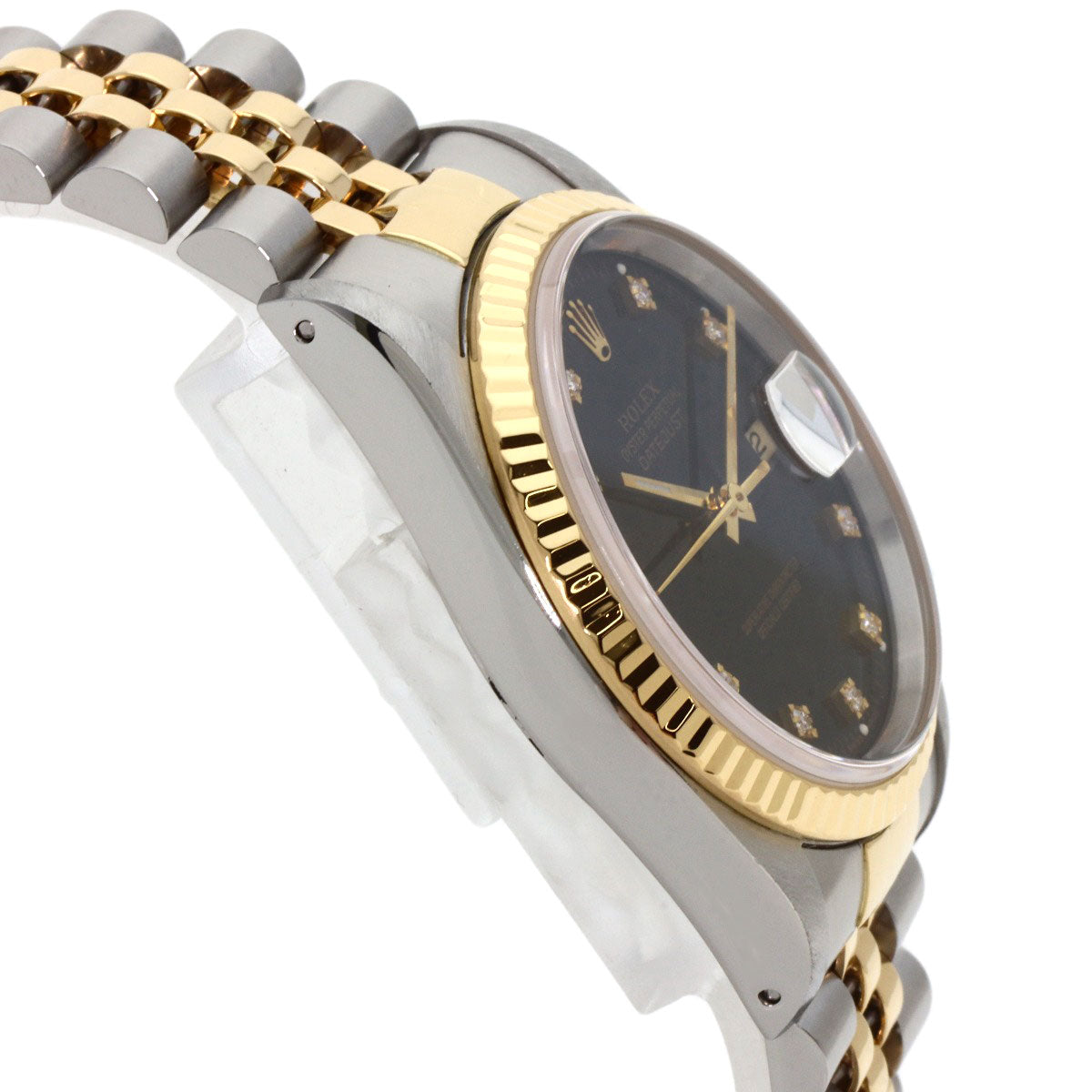 ROLEX DATEJUST 10P Diamond Watches 16233G Stainless Steel/SSxK18YG mens