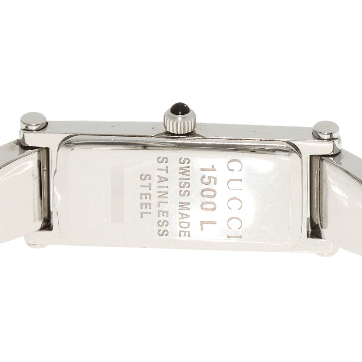 GUCCI Square Face Bangle 1P Diamond Watches 1500L Stainless Steel/Stainless Steel Ladies