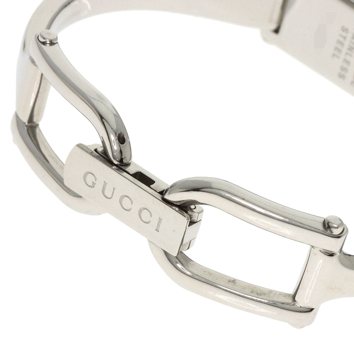 GUCCI Square Face Bangle 1P Diamond Watches 1500L Stainless Steel/Stainless Steel Ladies