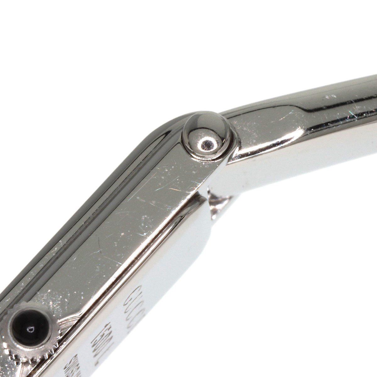 GUCCI Square Face Bangle 1P Diamond Watches 1500L Stainless Steel/Stainless Steel Ladies