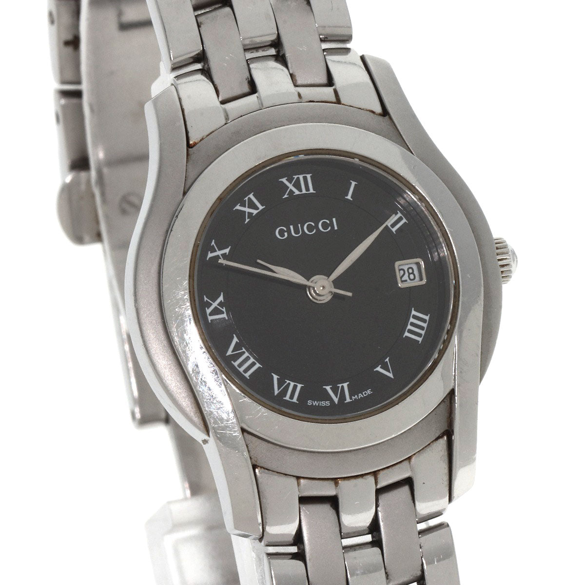 GUCCI Round face Watches 5500L Stainless Steel/Stainless Steel Ladies
