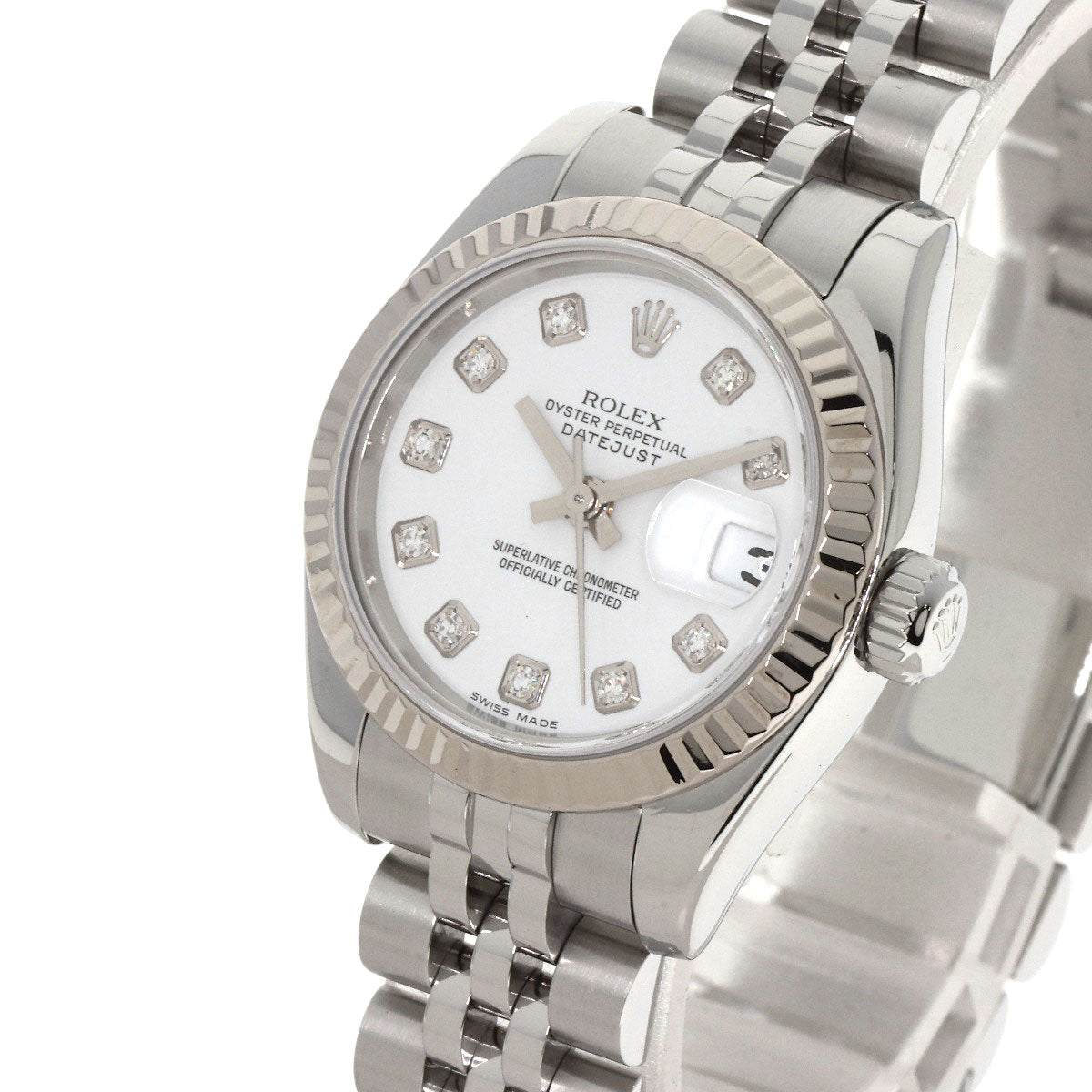 ROLEX DATEJUST 10P Diamond Watches 179174G Stainless Steel/Stainless Steel Ladies