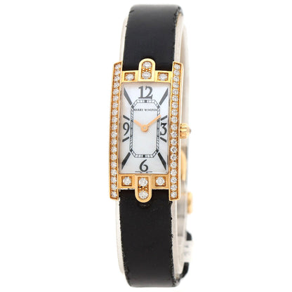 HARRY WINSTON Avenue C Mini Watches AVCQHM16 K18 Pink Gold/Satin Ladies