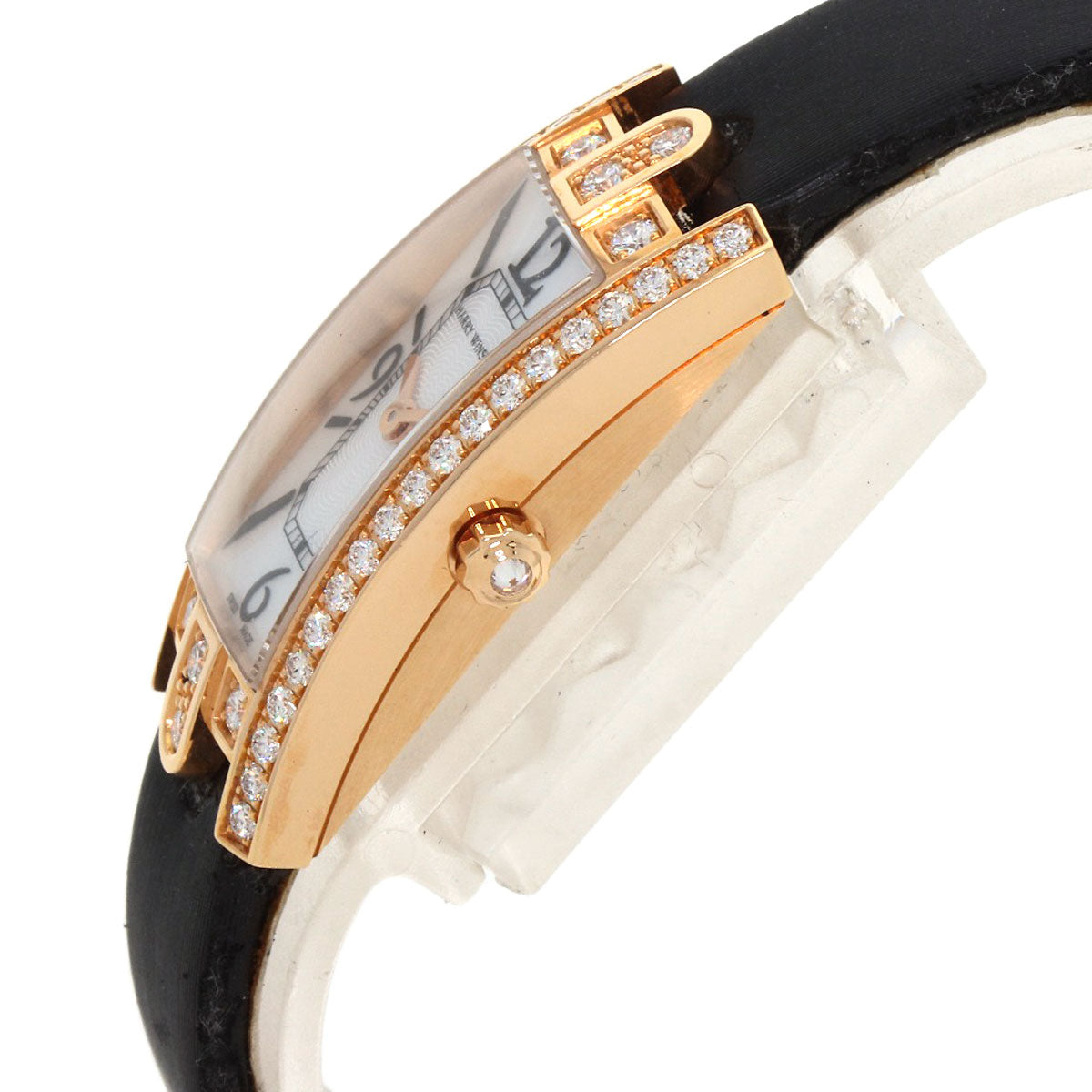 HARRY WINSTON Avenue C Mini Watches AVCQHM16 K18 Pink Gold/Satin Ladies